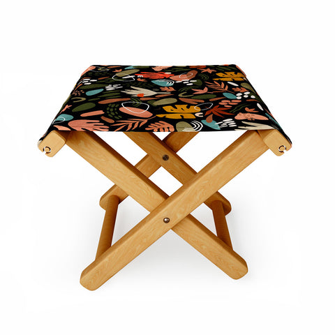 Marta Barragan Camarasa Abstract shapes of dark modern Folding Stool