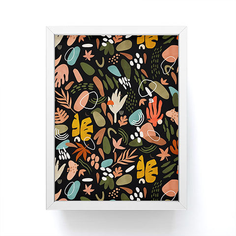 Marta Barragan Camarasa Abstract shapes of dark modern Framed Mini Art Print