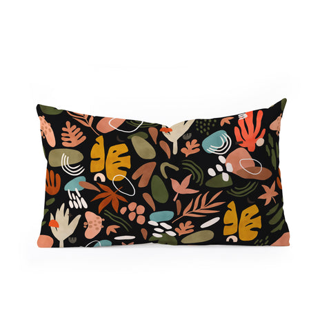 Marta Barragan Camarasa Abstract shapes of dark modern Oblong Throw Pillow