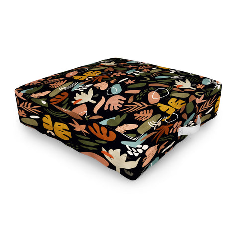 Marta Barragan Camarasa Abstract shapes of dark modern Outdoor Floor Cushion