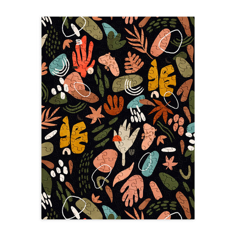 Marta Barragan Camarasa Abstract shapes of dark modern Puzzle