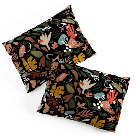 Marta Barragan Camarasa Abstract shapes of dark modern Pillow Shams