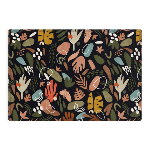 Marta Barragan Camarasa Abstract shapes of dark modern Outdoor Rug