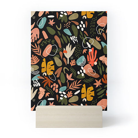 Marta Barragan Camarasa Abstract shapes of dark modern Mini Art Print