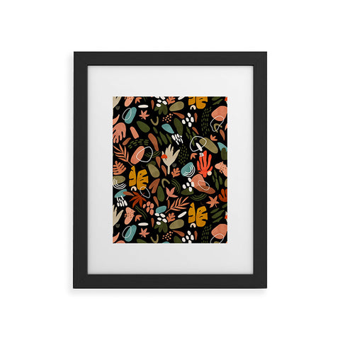 Marta Barragan Camarasa Abstract shapes of dark modern Framed Art Print