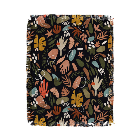 Marta Barragan Camarasa Abstract shapes of dark modern Throw Blanket