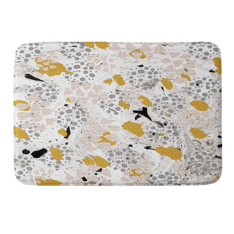 Marta Barragan Camarasa Abstract shapes of textures and marble Memory Foam Bath Mat
