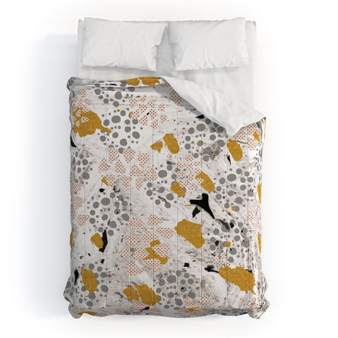 Marta Barragan Camarasa Abstract shapes of textures and marble Comforter
