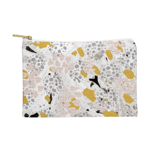 Marta Barragan Camarasa Abstract shapes of textures and marble Pouch