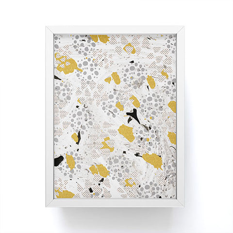 Marta Barragan Camarasa Abstract shapes of textures and marble Framed Mini Art Print