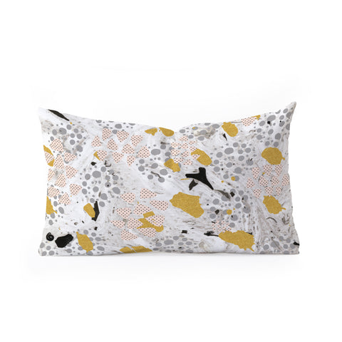 Marta Barragan Camarasa Abstract shapes of textures and marble Oblong Throw Pillow