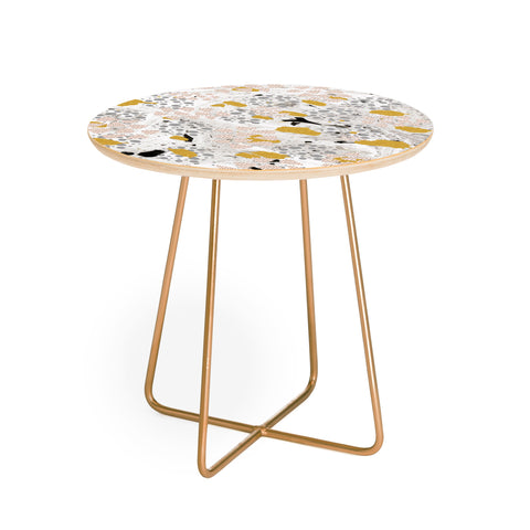 Marta Barragan Camarasa Abstract shapes of textures and marble Round Side Table