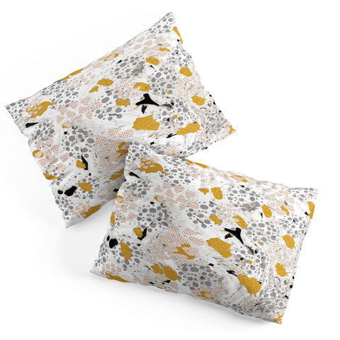 Marta Barragan Camarasa Abstract shapes of textures and marble Pillow Shams