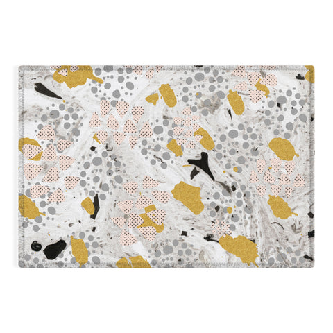 Marta Barragan Camarasa Abstract shapes of textures and marble Outdoor Rug