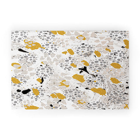 Marta Barragan Camarasa Abstract shapes of textures and marble Welcome Mat