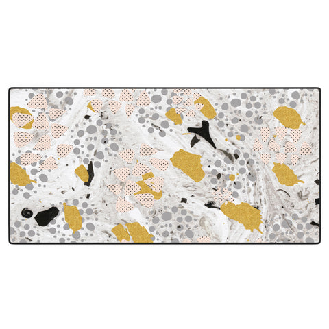 Marta Barragan Camarasa Abstract shapes of textures and marble Desk Mat