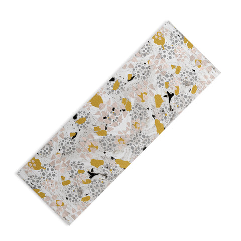 Marta Barragan Camarasa Abstract shapes of textures and marble Yoga Mat