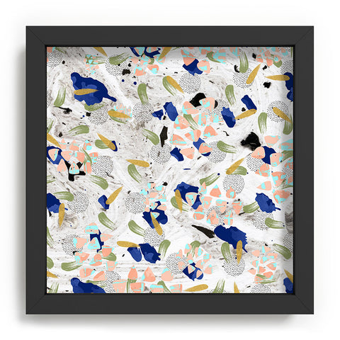 Marta Barragan Camarasa Abstract shapes of textures on marble II Recessed Framing Square