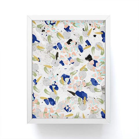Marta Barragan Camarasa Abstract shapes of textures on marble II Framed Mini Art Print