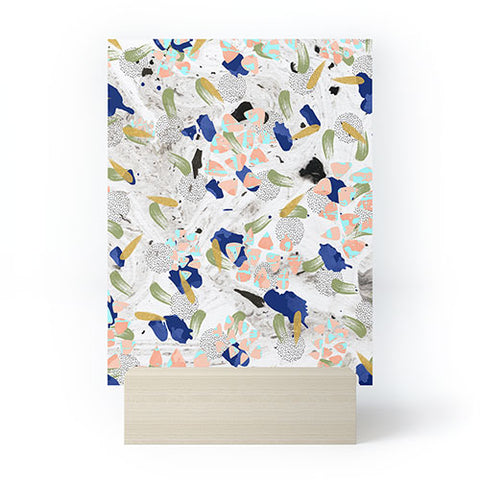 Marta Barragan Camarasa Abstract shapes of textures on marble II Mini Art Print