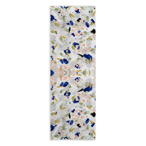 Marta Barragan Camarasa Abstract shapes of textures on marble II Yoga Towel