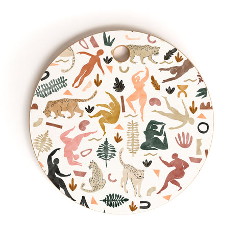 Marta Barragan Camarasa Abstract shapes of wild desert Cutting Board Round