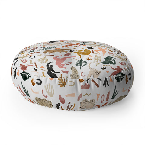 Marta Barragan Camarasa Abstract shapes of wild desert Floor Pillow Round