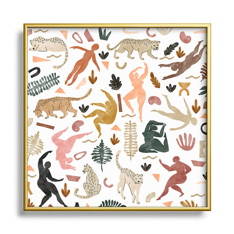 Marta Barragan Camarasa Abstract shapes of wild desert Square Metal Framed Art Print