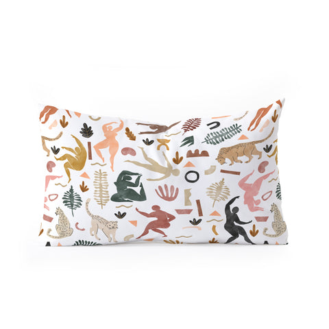 Marta Barragan Camarasa Abstract shapes of wild desert Oblong Throw Pillow