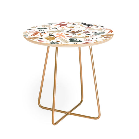 Marta Barragan Camarasa Abstract shapes of wild desert Round Side Table