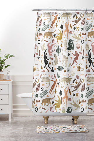 Marta Barragan Camarasa Abstract shapes of wild desert Shower Curtain And Mat