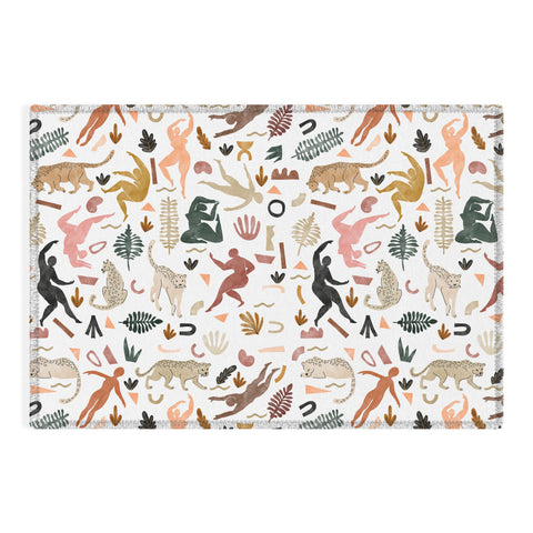 Marta Barragan Camarasa Abstract shapes of wild desert Outdoor Rug