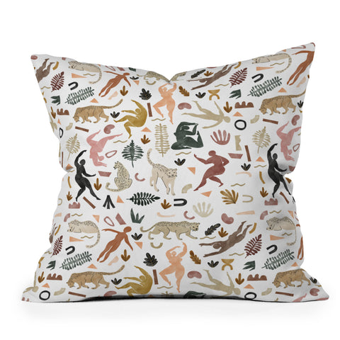 Marta Barragan Camarasa Abstract shapes of wild desert Throw Pillow