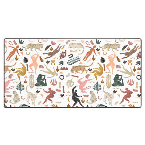 Marta Barragan Camarasa Abstract shapes of wild desert Desk Mat