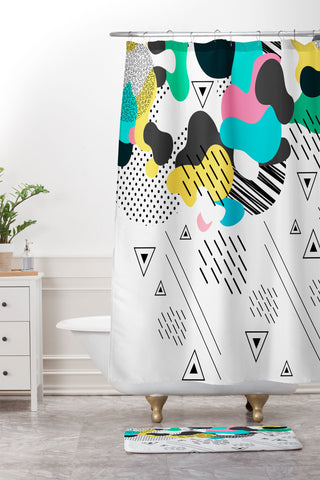 Marta Barragan Camarasa Abstract shapes Shower Curtain And Mat