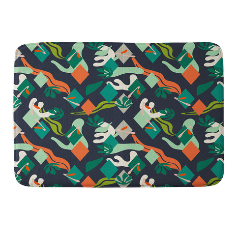 Marta Barragan Camarasa Abstract simple drawing 01 Memory Foam Bath Mat