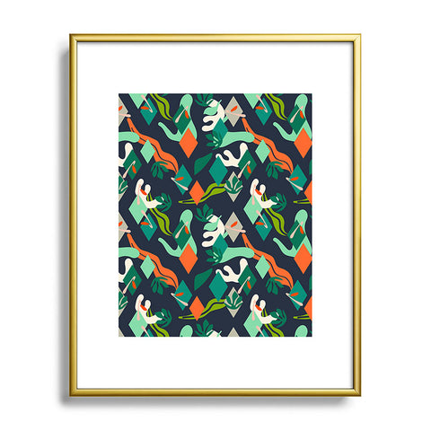 Marta Barragan Camarasa Abstract simple drawing 01 Metal Framed Art Print