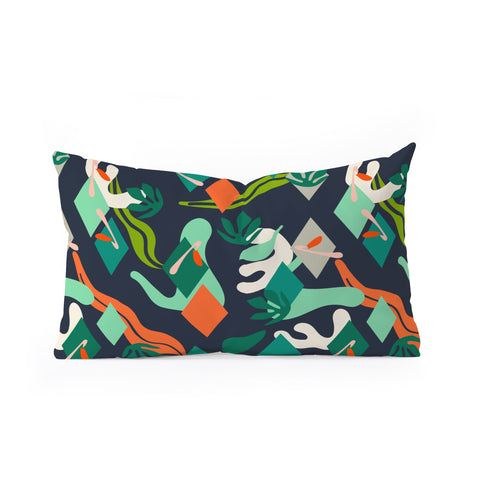 Marta Barragan Camarasa Abstract simple drawing 01 Oblong Throw Pillow
