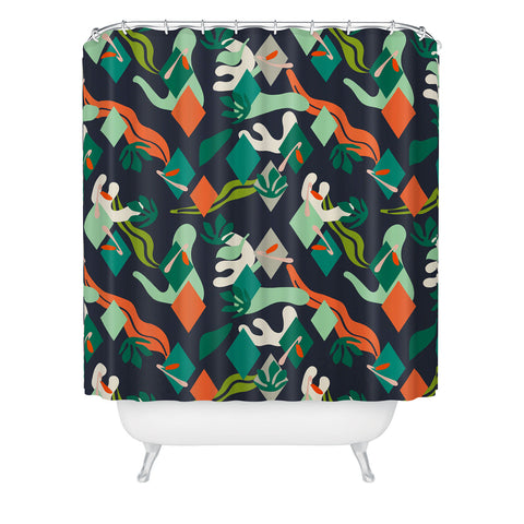 Marta Barragan Camarasa Abstract simple drawing 01 Shower Curtain