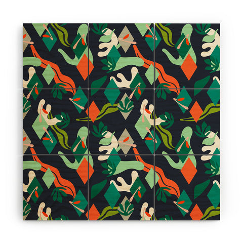 Marta Barragan Camarasa Abstract simple drawing 01 Wood Wall Mural