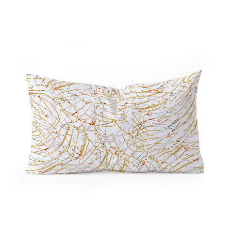 Marta Barragan Camarasa Abstract strokes Oblong Throw Pillow
