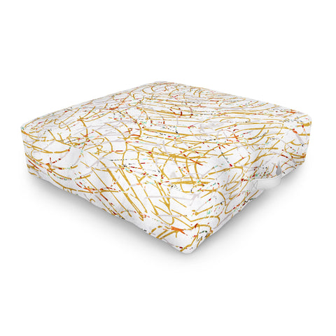 Marta Barragan Camarasa Abstract strokes Outdoor Floor Cushion