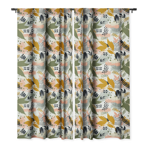 Marta Barragan Camarasa Abstract strokes still life Blackout Window Curtain
