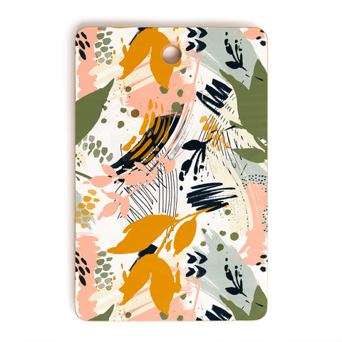 Marta Barragan Camarasa Abstract strokes still life Cutting Board Rectangle
