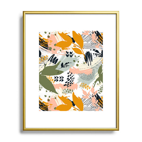 Marta Barragan Camarasa Abstract strokes still life Metal Framed Art Print