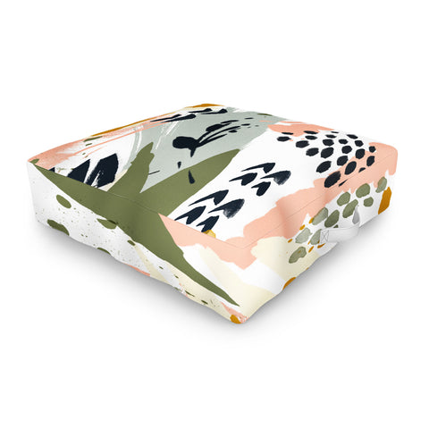 Marta Barragan Camarasa Abstract strokes still life Outdoor Floor Cushion