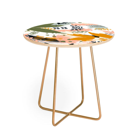 Marta Barragan Camarasa Abstract strokes still life Round Side Table