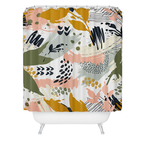 Marta Barragan Camarasa Abstract strokes still life Shower Curtain