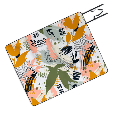 Marta Barragan Camarasa Abstract strokes still life Picnic Blanket