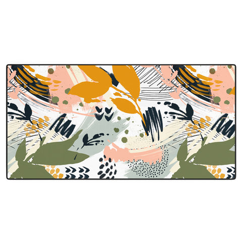 Marta Barragan Camarasa Abstract strokes still life Desk Mat